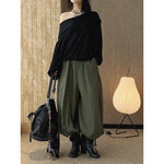 Women's Boho Flowy Draped Loose Harem Pants