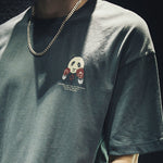 Panda Print Cotton Short Sleeve T-Shirt