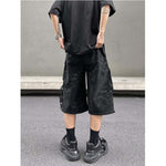 Tie-Dye Multi-Pocket Cropped Cargo Shorts
