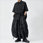 Japanese Loose High-waisted Wide-leg Skirt-Pants