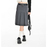 High Waist A Line Pleated Skirt