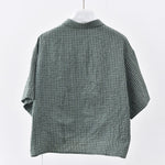 Women's Floral-patterned Curved Hem Shirt