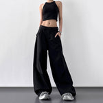 American Retro Straight Wide-leg Trousers