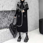 Reversible High-neck Loose-fitting Knitted Long Dress