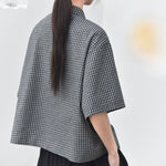 Women's Floral-patterned Curved Hem Shirt
