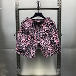 Leopard Print Quick-drying Loose-fitting Five-point Pants