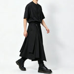 Japanese High-Waisted Drawstring Wide-Leg Pants