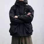Hooded Loose-fitting Windproof Casual Jacket