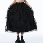 Patchwork Mesh Tiered Cake Skirt