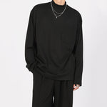 Wool Turtleneck Loose Base Layer T-shirt