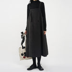 Winter Loose-fitting Casual Quilted Suspender Dress