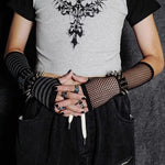 Dark Striped Sleeves Gloves