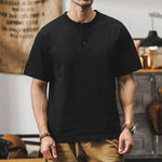 320g Heavyweight Loose Fit Henley T-Shirt