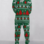 KZZ Two-piece Set Men's Solid Jacquard Drop Shoulder V Neck Top & Drawstring Waist Pants