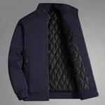 KZZ Men's Solid Color Zip Up Thermal Lined Fleece Jacket