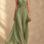 Paula Halter Neck Chiffon Maxi Dress