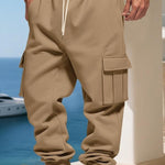KZZ Men's Loose Fit Fleece Lined Cargo Pants