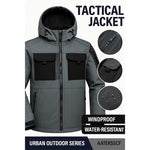 KZZ Men's Casual Hooded Hiking Jacket Warm Coat