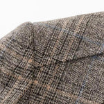 KZZ Men's Plaid Single-Breasted Blazer