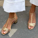 VIVIAN | Metallic Heeled Sandals
