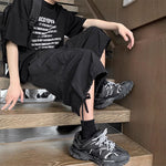 American Casual Loose Wide-leg Workwear Cropped Trousers