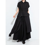 Women's Japanese Loose Draped Cropped Culottes Casual Pants