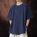 Retro Button-down Short-sleeved Shirt