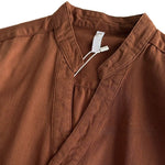 Breathable Cotton Stand Collar Long Sleeve Shirt Casual Top