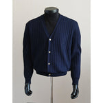 V-neck Striped Knit Cardigan