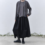 Women's Wavy Hem Casual Round Neck Shirt