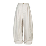 Japanese Loose-fitting Textured Wide-leg Pants