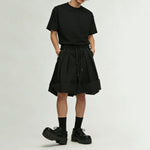 Japanese Style Casual Drawstring Pleated Shorts