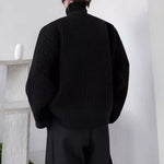 3D Twisted Turtleneck Pullover Sweater