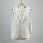 Summer Solid Color Linen Vest