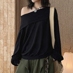Women's Off-Shoulder Tencel T-Shirt