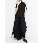 Women's Japanese Loose Draped Cropped Culottes Casual Pants