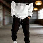 KZZ Simple Versatile Convenient Hoodie Set Clothes Menswear Long Sleeve Suits