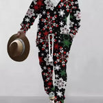 KZZ Two-piece Set Men's Solid Jacquard Drop Shoulder V Neck Top & Drawstring Waist Pants