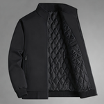 KZZ Men's Solid Color Zip Up Thermal Lined Fleece Jacket