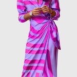 Everly | Elegant Wrap Dress with Print