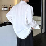 Retro Pullover Irregular Ribbon Shirt
