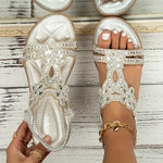 Maison | Orthopedic sandals with crystal details