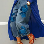 Esley | Long shirt and printed jeans set