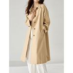 Breathable Long Lightweight Linen Rayon Draped Trench Coat
