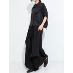 Women's Japanese Loose Draped Cropped Culottes Casual Pants