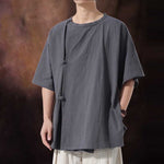 Retro Button-down Short-sleeved Shirt