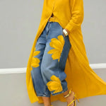 Esley | Long shirt and printed jeans set