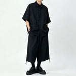 Japanese Lyocell Loose Drapey Casual Short-sleeved Shirt