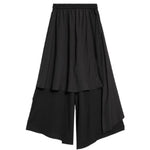 Women's Japanese Loose Draped Cropped Culottes Casual Pants