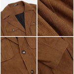 Retro Corduroy Slim-fit Suit Jacket